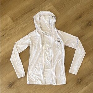 Roxy White Hooded Sun Shirt